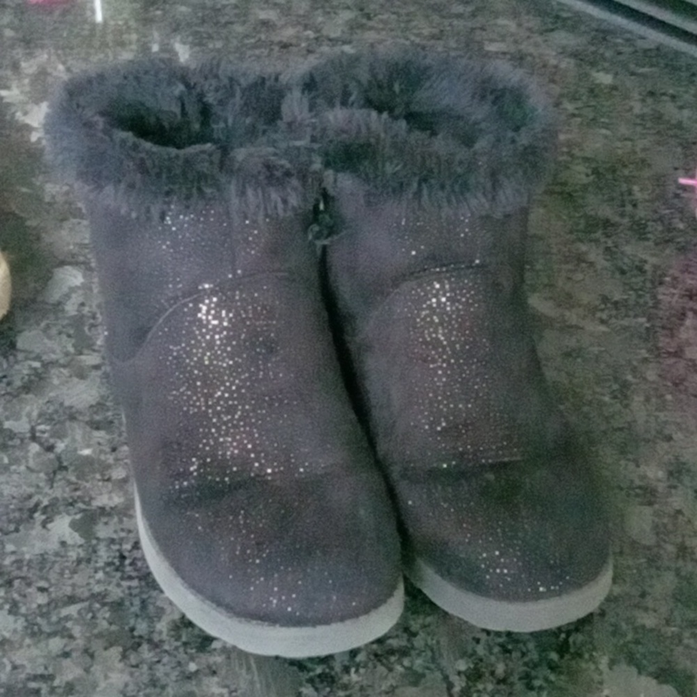 Sparkle side zip snow boots